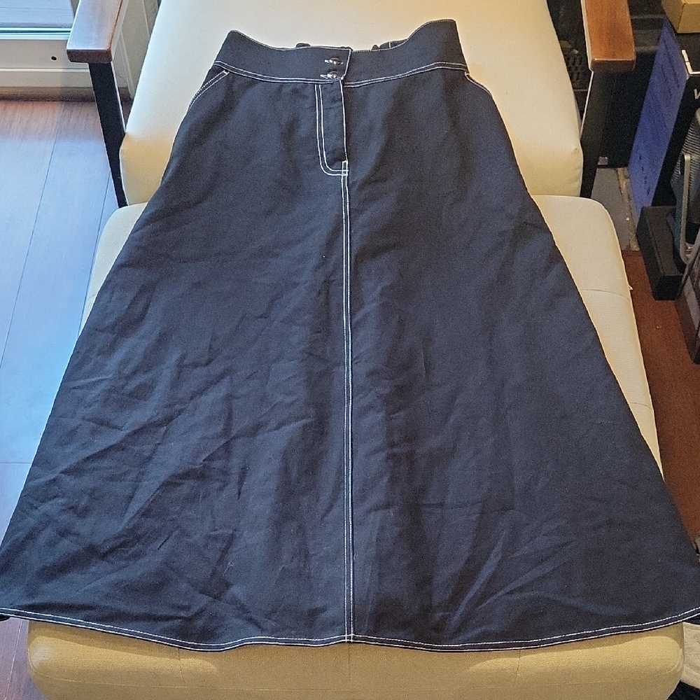 Elegant Black A-Line Skirt